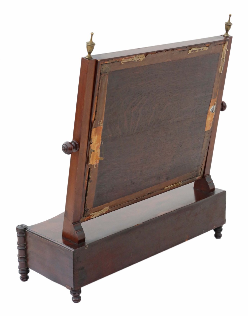 Regency mahogany serpentine dressing table mirror View III