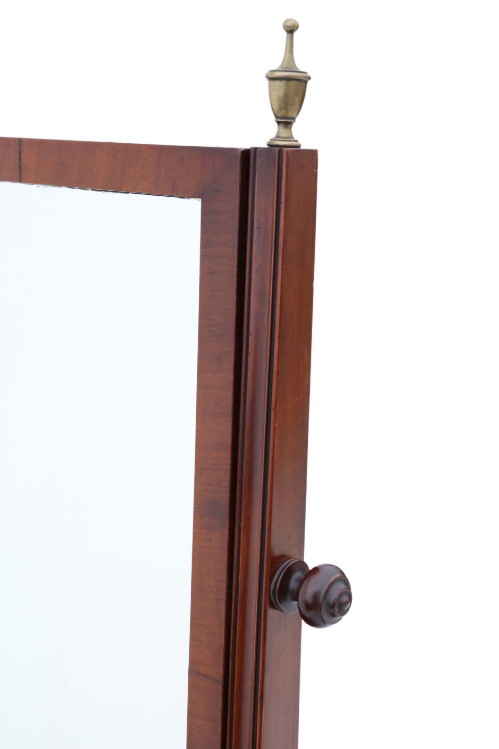 Regency mahogany serpentine dressing table mirror View V