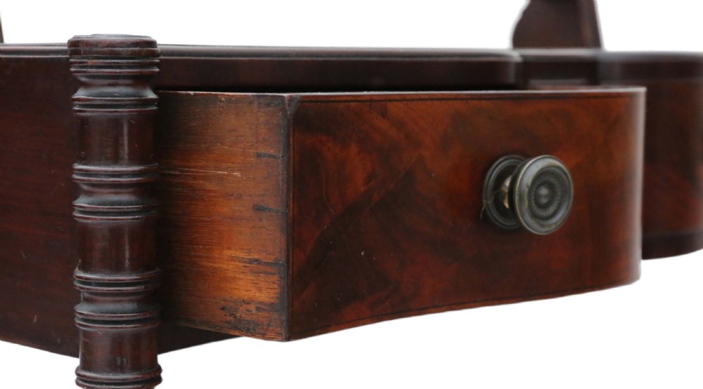 Regency mahogany serpentine dressing table mirror View VI