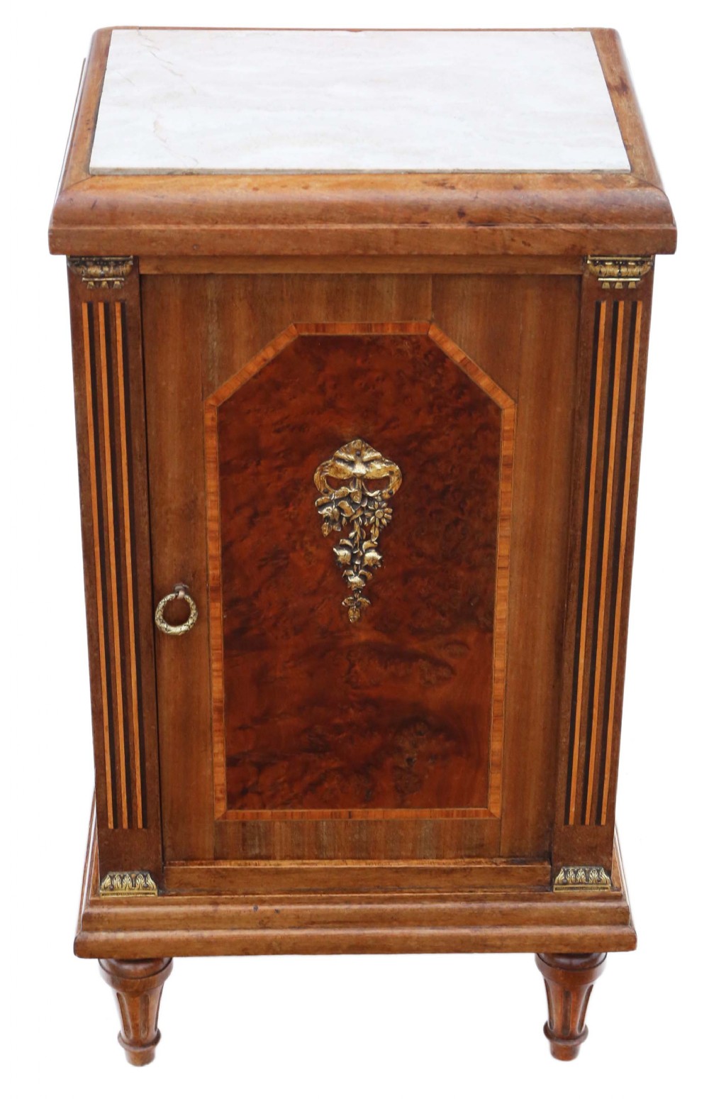 French Empire style inlaid bedside table