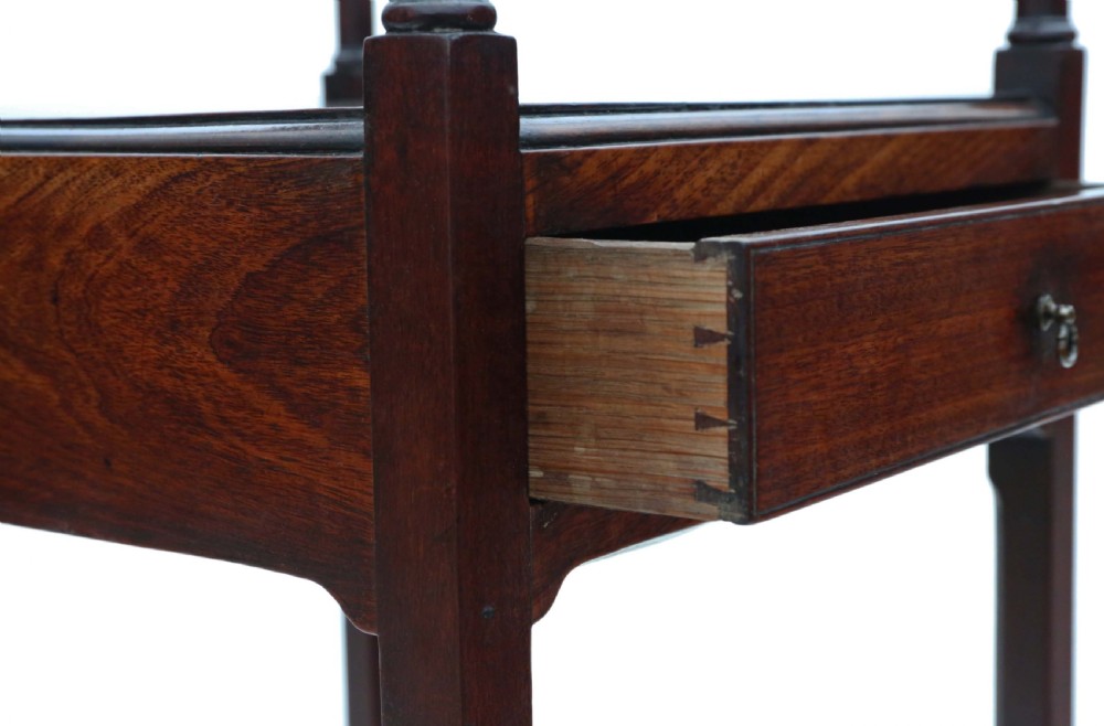 Mahogany Georgian bedside table View IV