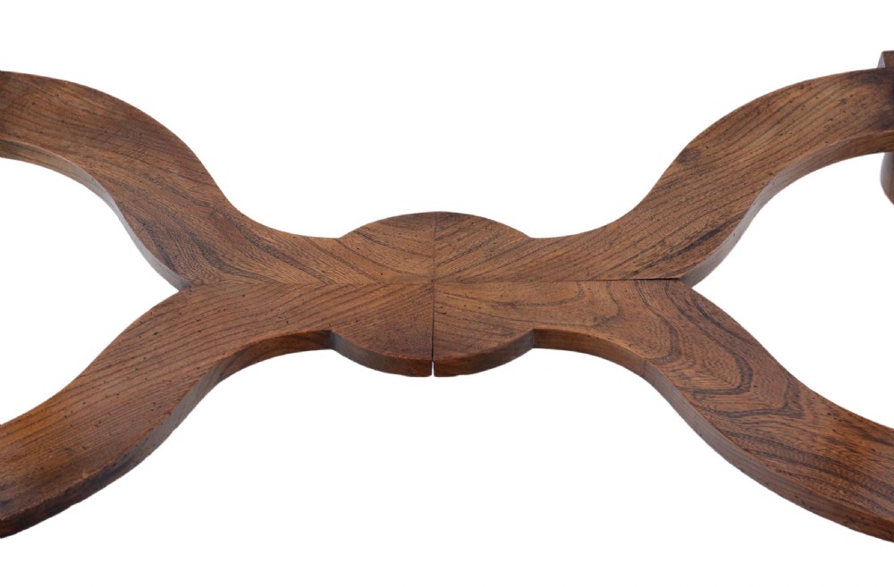 Charles II revival oak and elm writing desk View VII