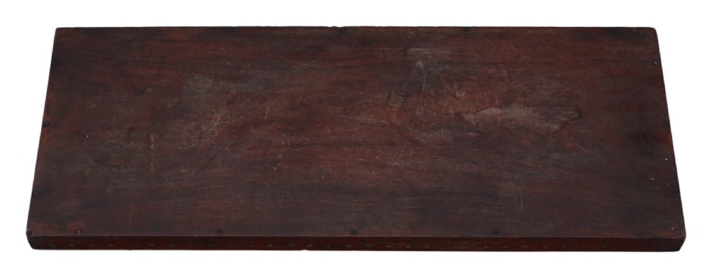 Brass and copper inlaid padauk Eastern serving tray View V