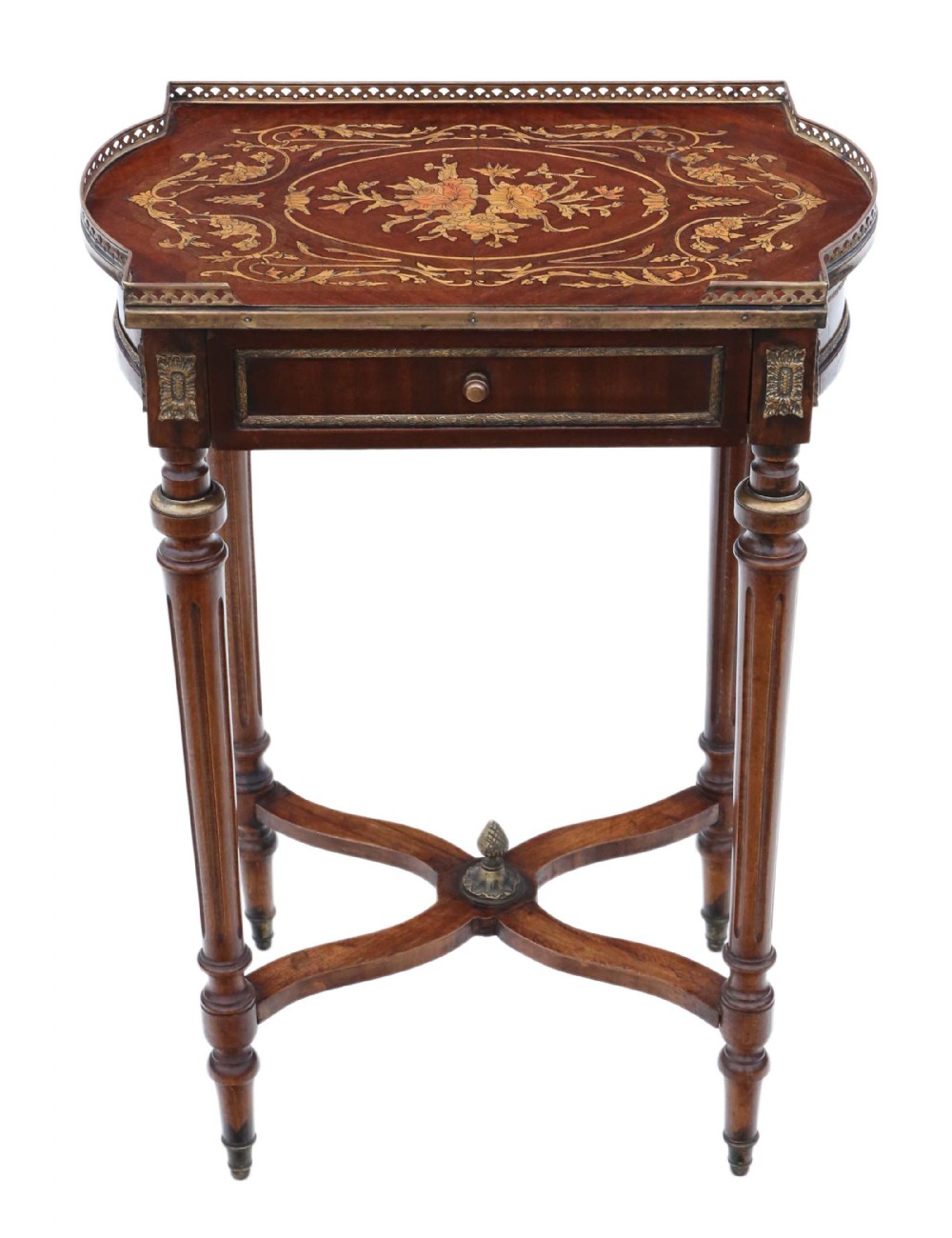 French marquetry bedside table