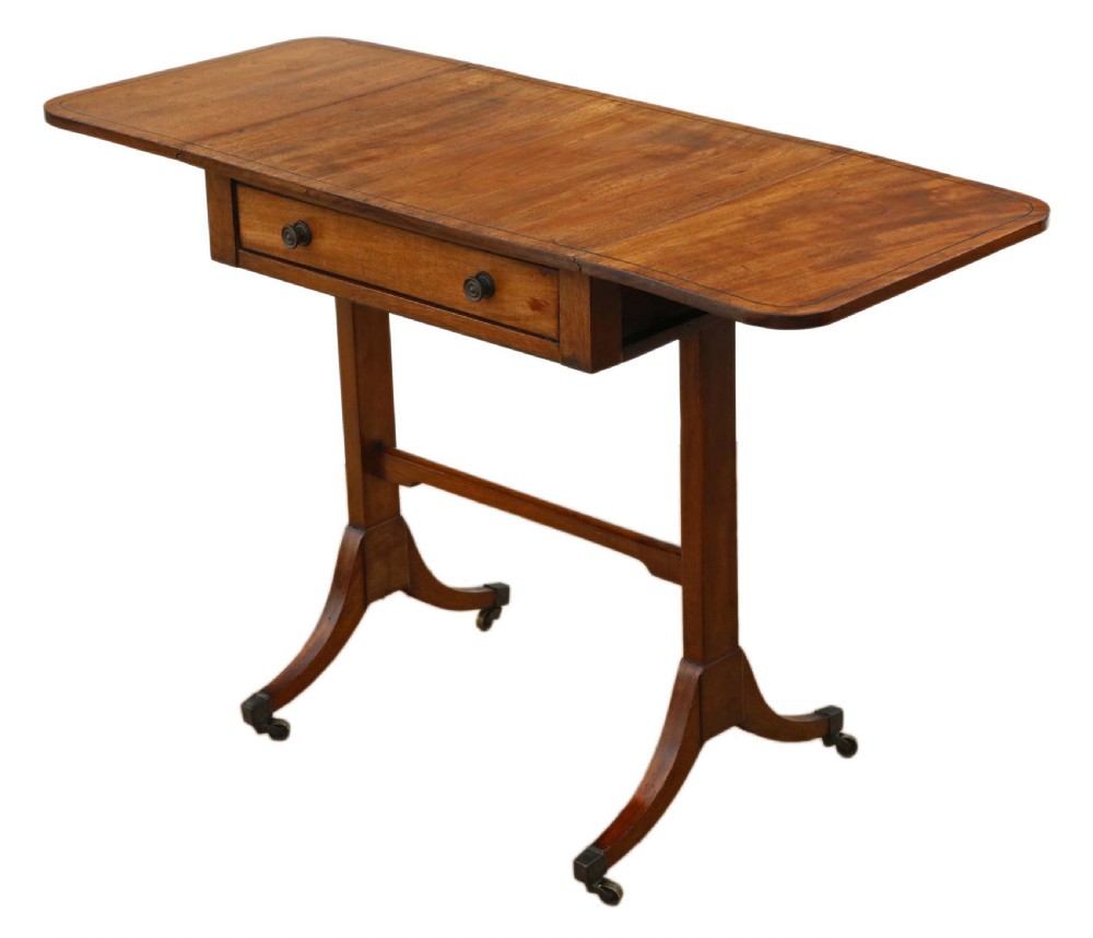 Regency small mahogany sofa table View V