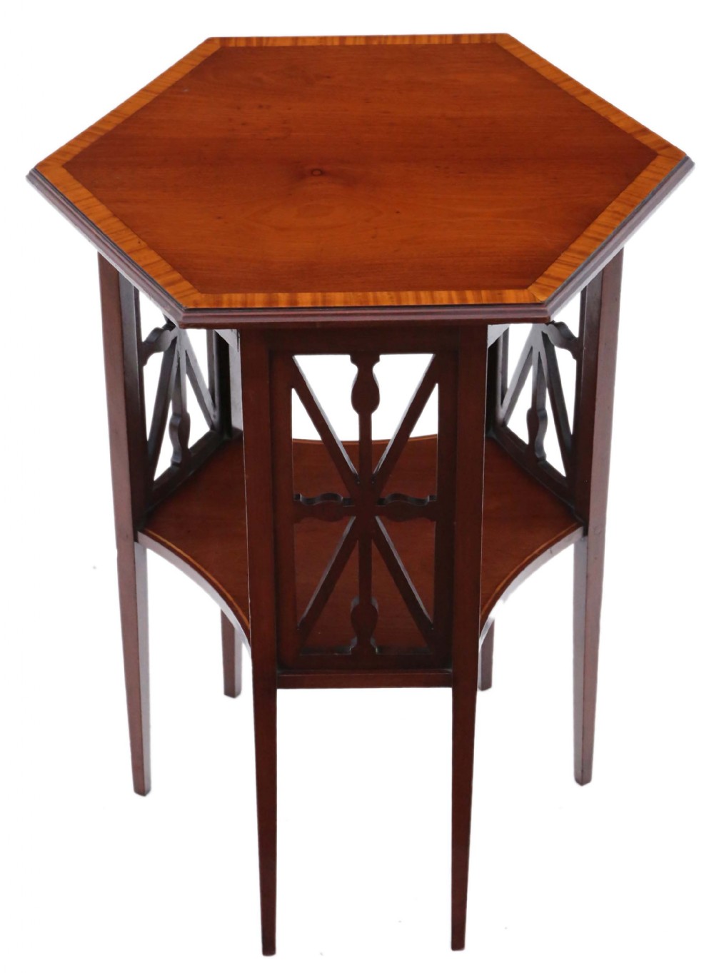 Edwardian inlaid mahogany occasional table