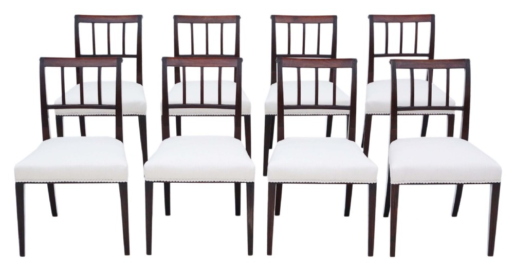 Set of 8 Georgian mahogany dining chairs