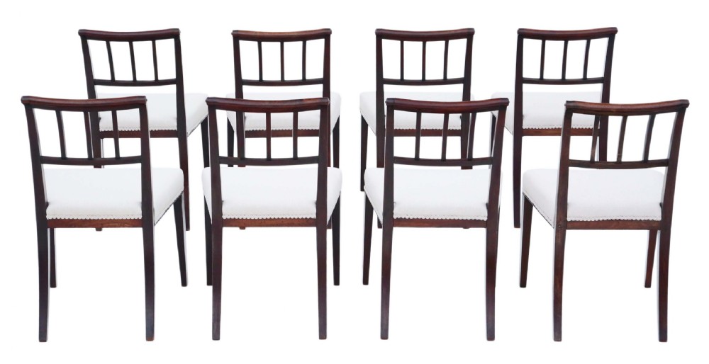 Set of 8 Georgian mahogany dining chairs View II