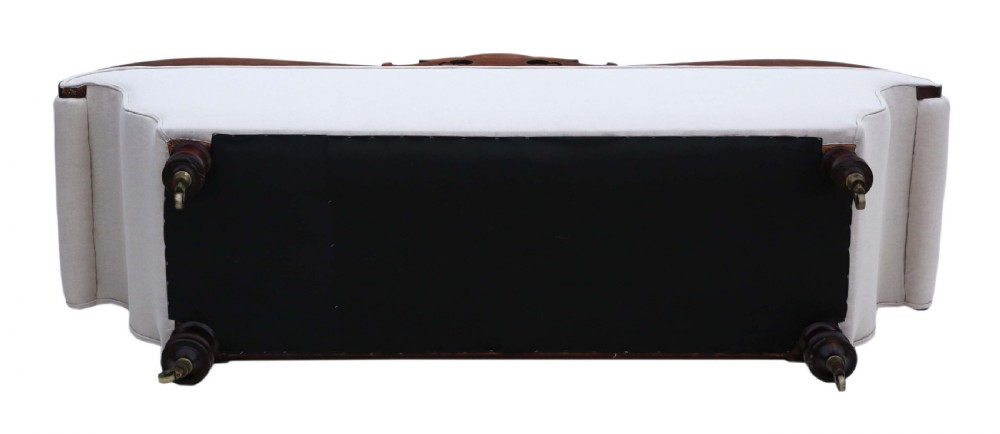 Regency show wood scroll arm sofa View X