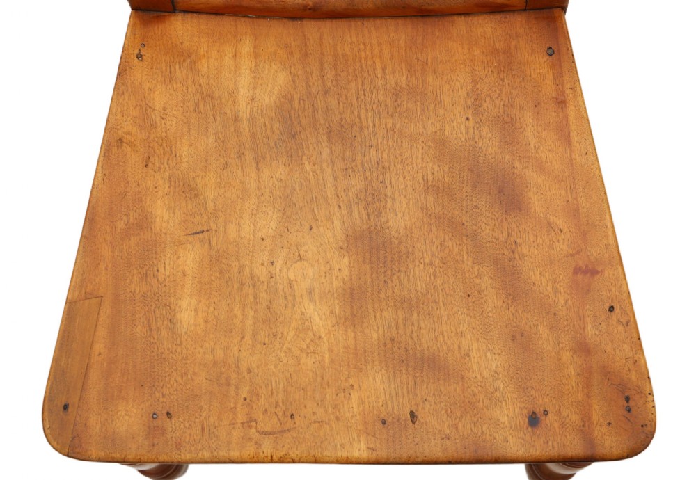 Set of 8 Victorian elm kitchen dining chairs View VII