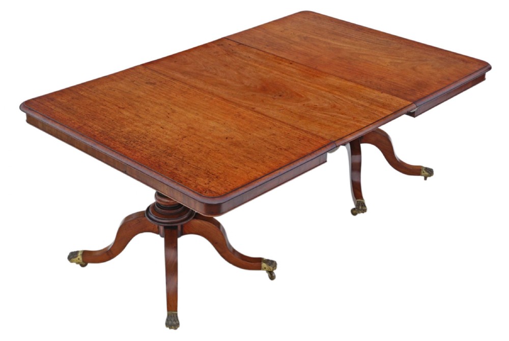 Mahogany extending pedestal dining table View II