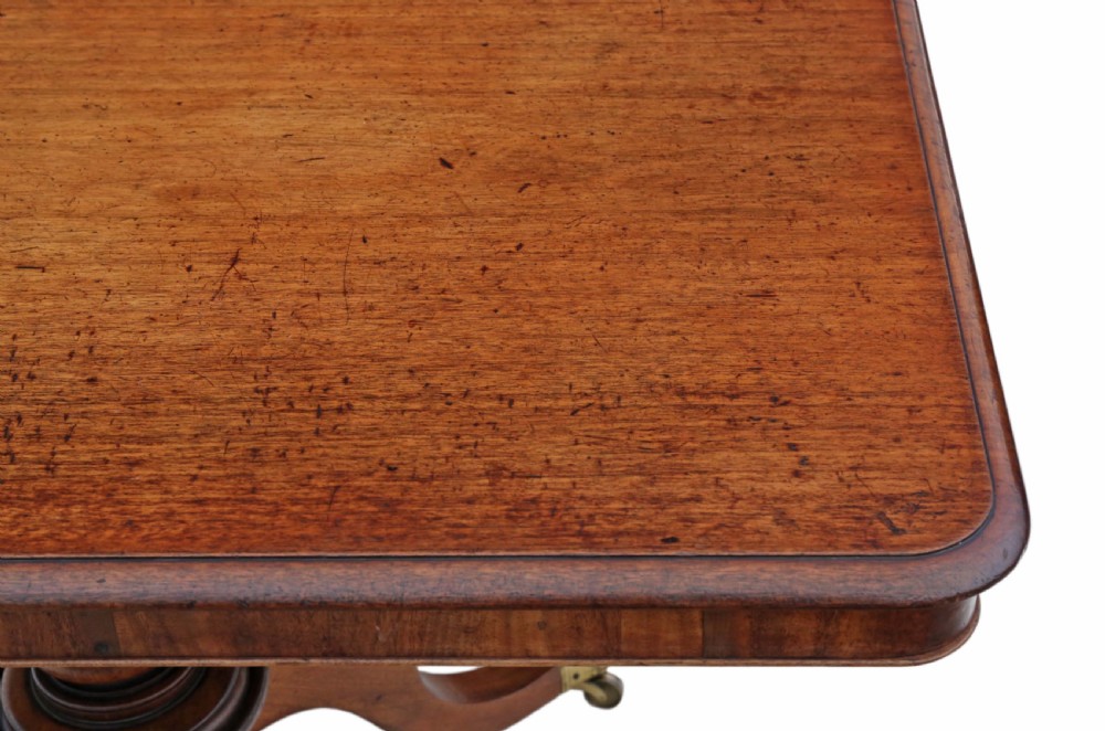 Mahogany extending pedestal dining table View III