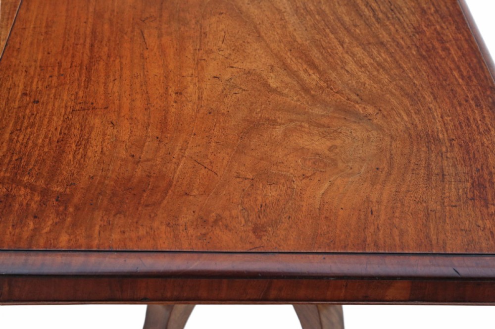 Mahogany extending pedestal dining table View IV