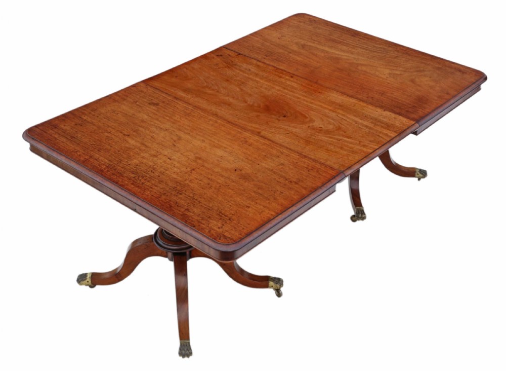 Mahogany extending pedestal dining table View V