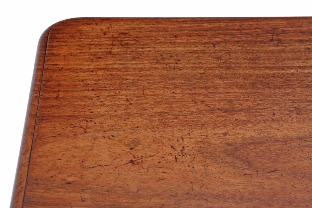 Mahogany extending pedestal dining table View VII