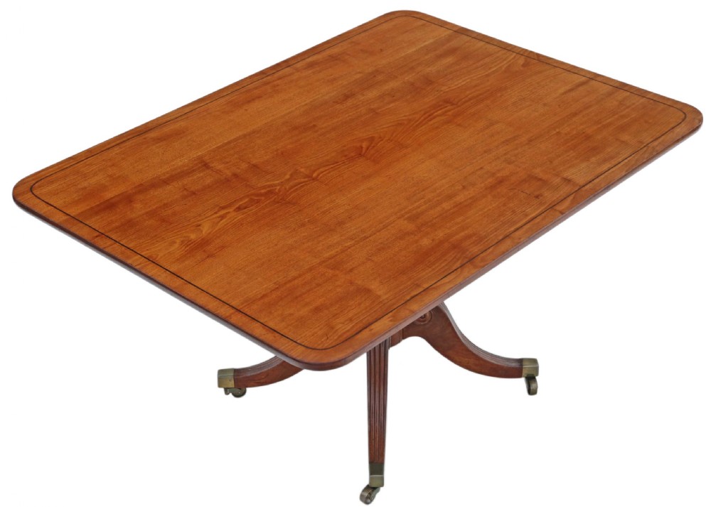 Regency inlaid mahogany loo breakfast table tilt top View IV