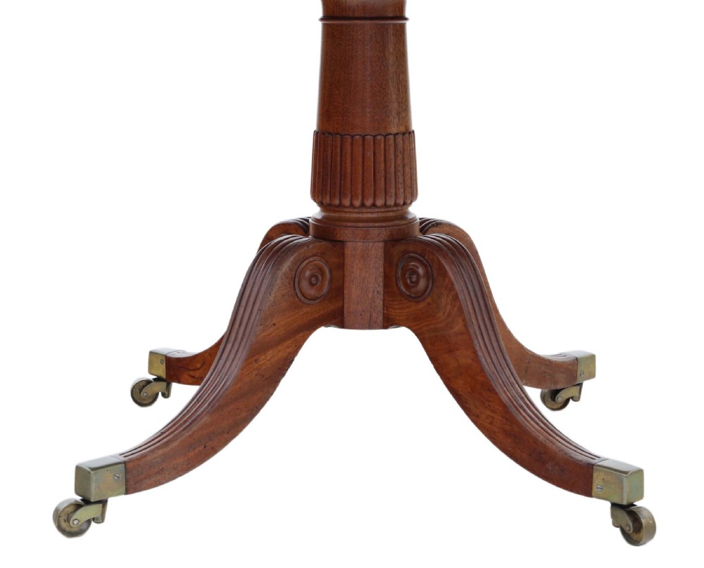 Regency inlaid mahogany loo breakfast table tilt top View VII