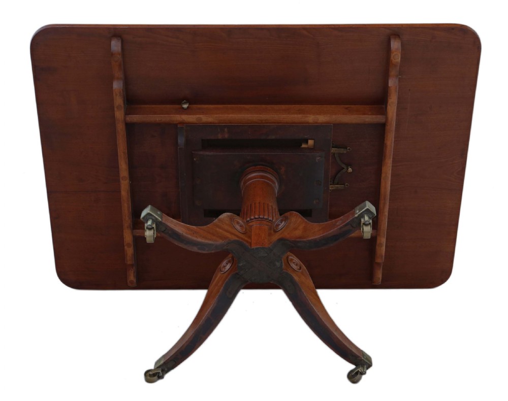 Regency inlaid mahogany loo breakfast table tilt top View X