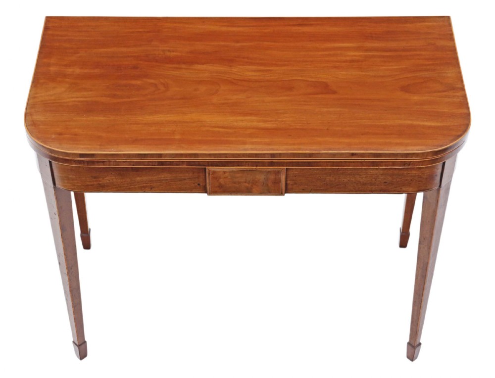 Georgian mahogany folding card console table
