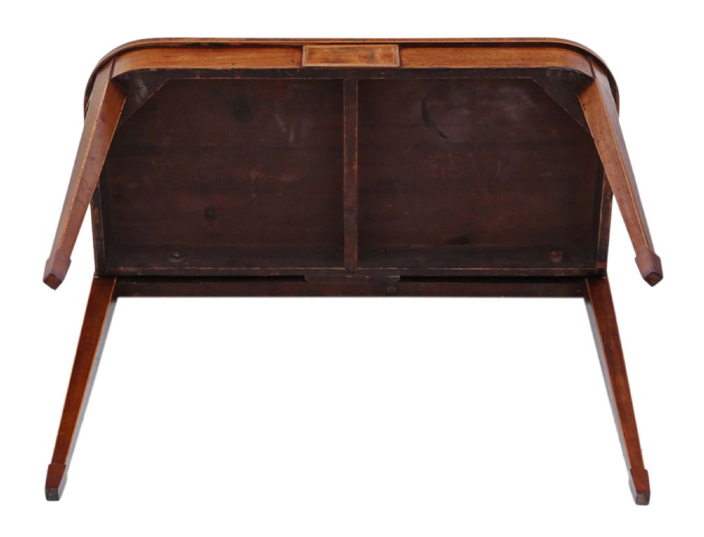 Georgian mahogany folding card console table View IV