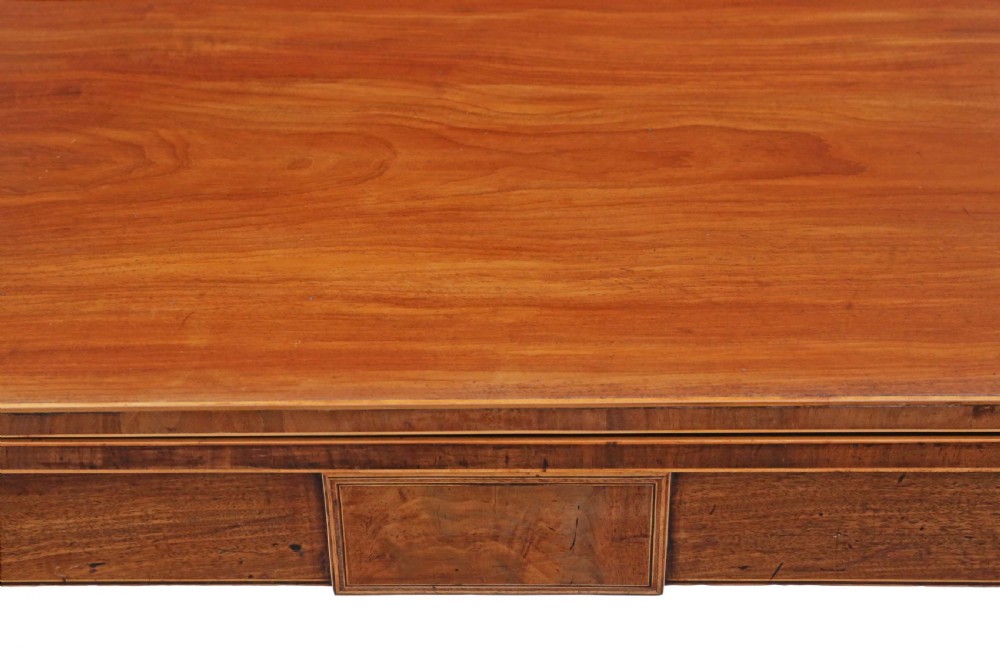 Georgian mahogany folding card console table View VI