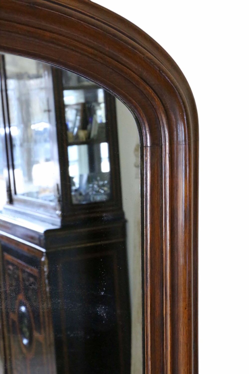 Very large Victorian oak wall overmantle mirror View III