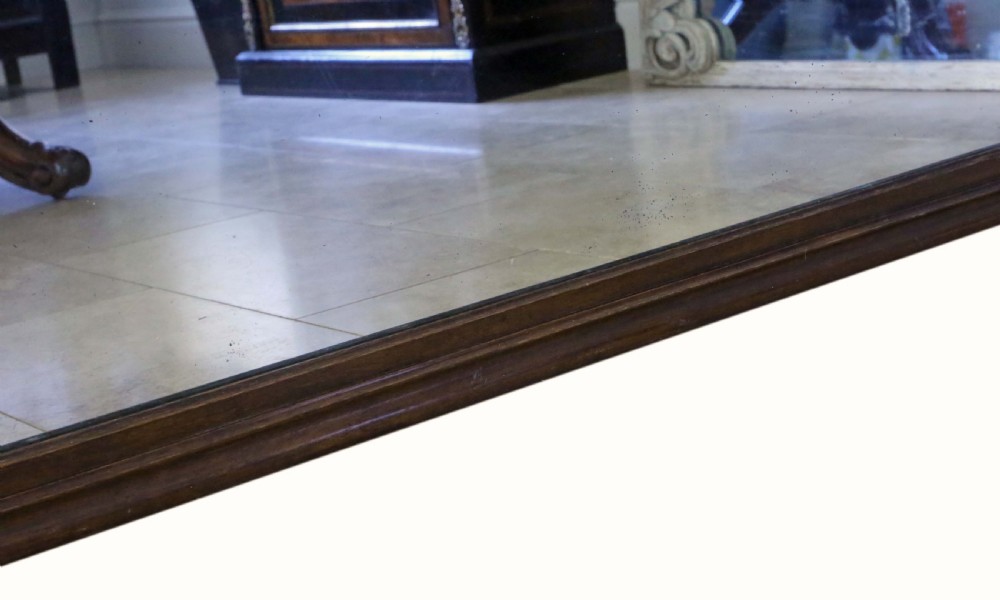 Very large Victorian oak wall overmantle mirror View VI