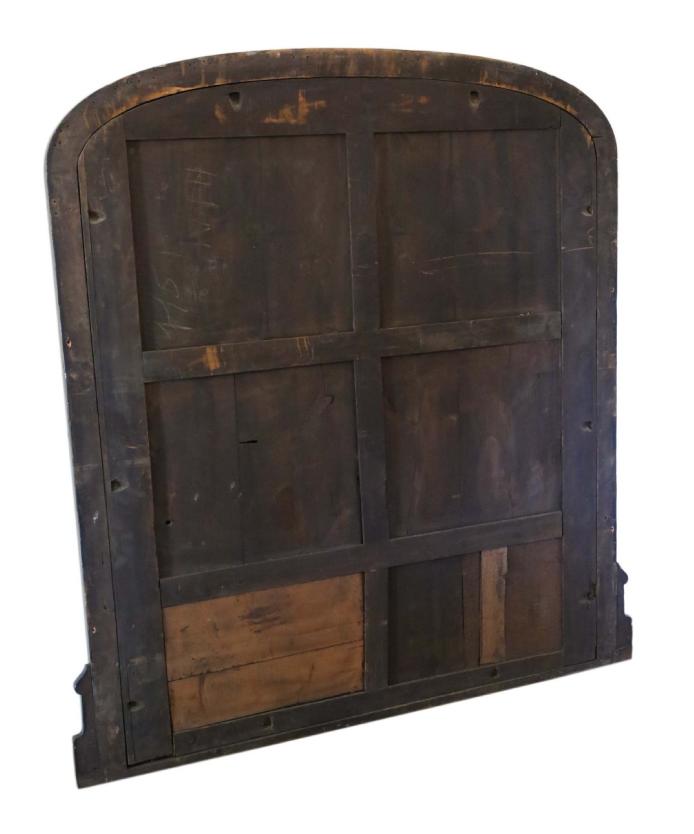 Very large Victorian oak wall overmantle mirror View VIII