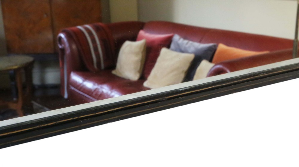 Large Aesthetic ebonised wall overmantle mirror  View IX