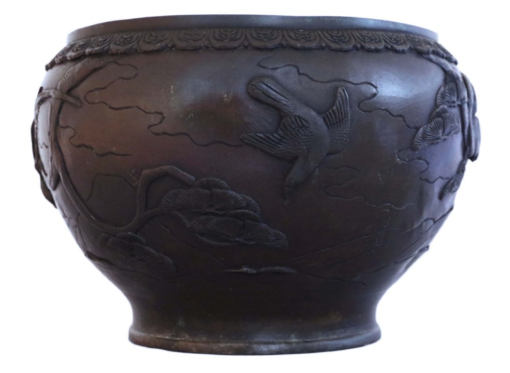 Oriental Meiji bronze Jardinière planter View III