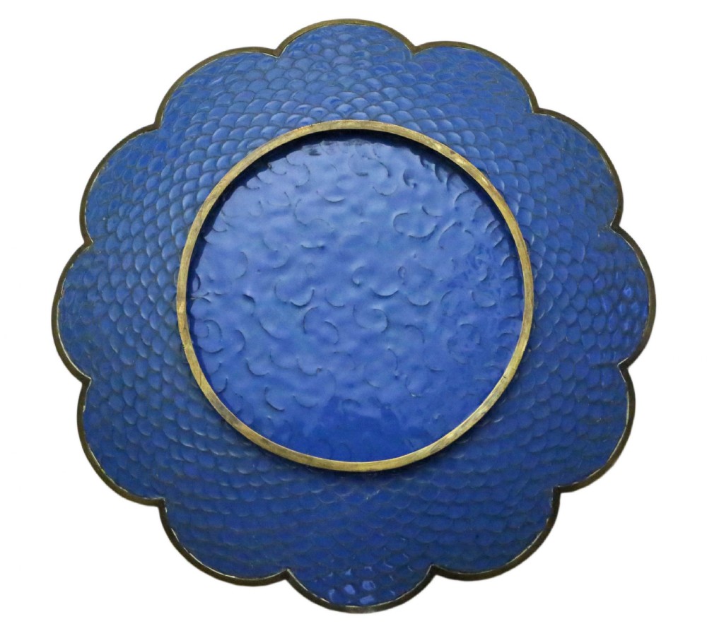 Large Meiji Oriental cloisonne charger plate View VII