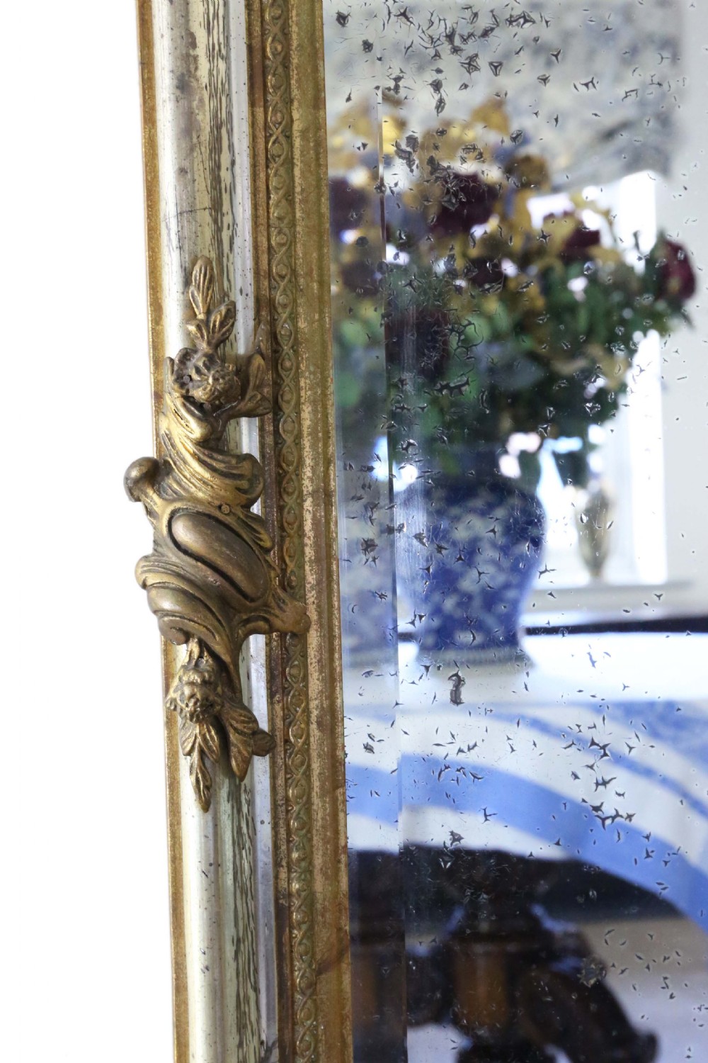 Very large 19th Century gilt overmantle wall mirror View VI
