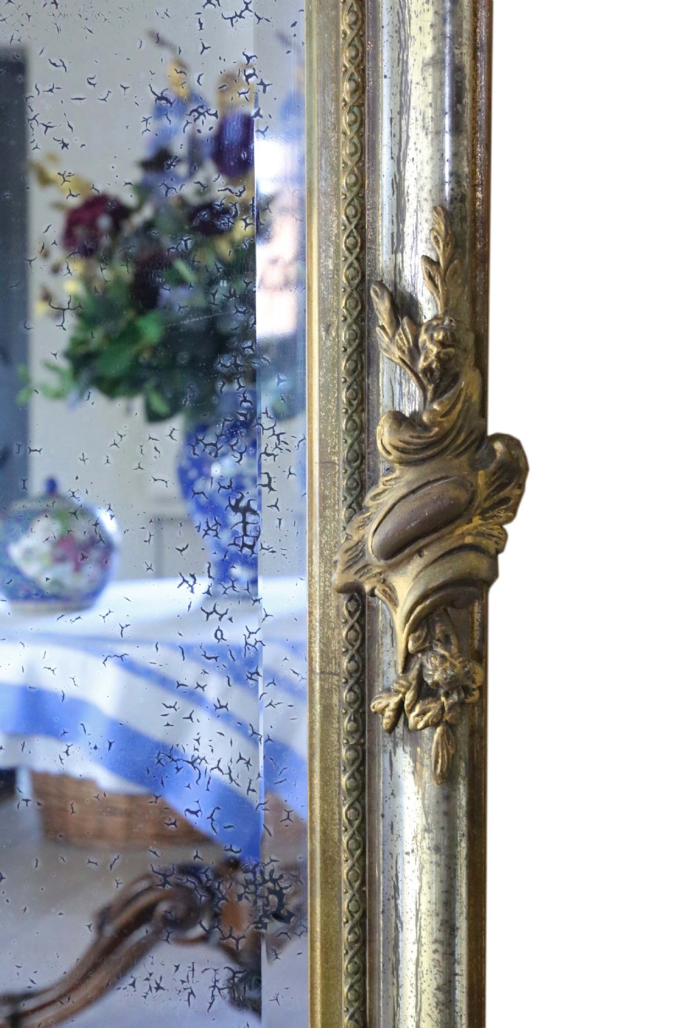 Very large 19th Century gilt overmantle wall mirror View VII