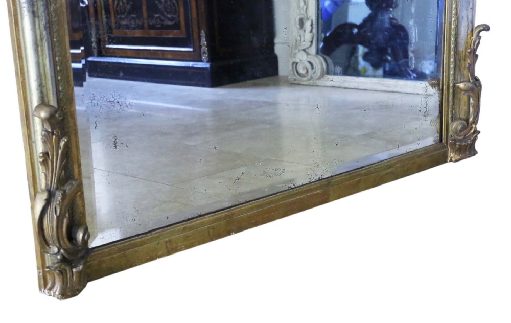Very large 19th Century gilt overmantle wall mirror View IX