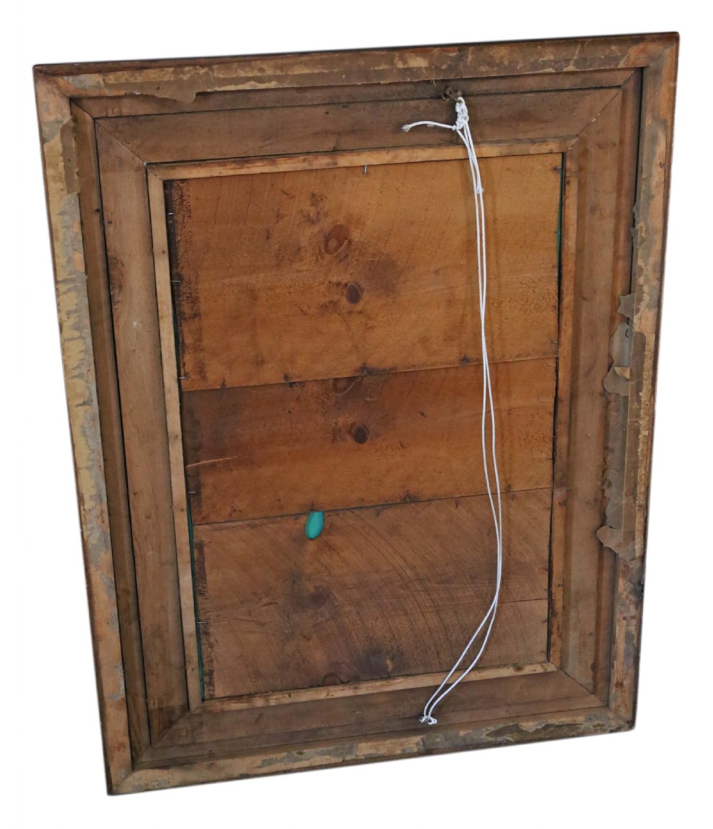 Large oak and gilt overmantle wall mirror  View V