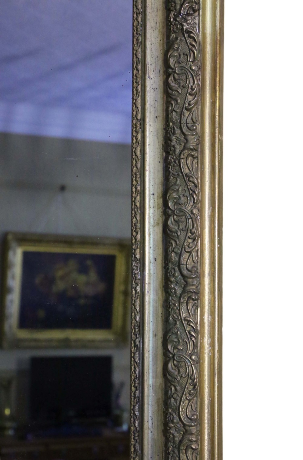 19th Century large gilt wall overmantle mirror  View VII