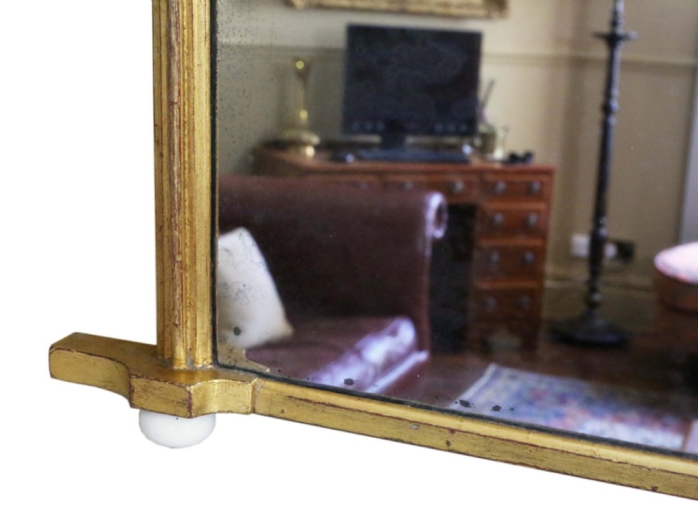 19th Century large gilt wall overmantle mirror View V