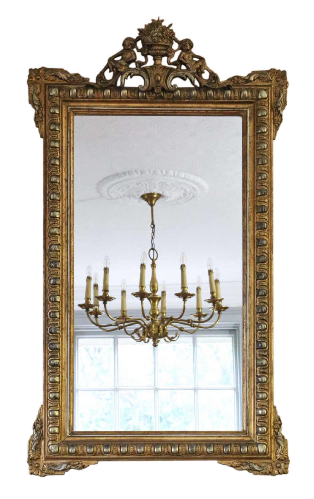 19th  Century gilt overmantle wall mirror 