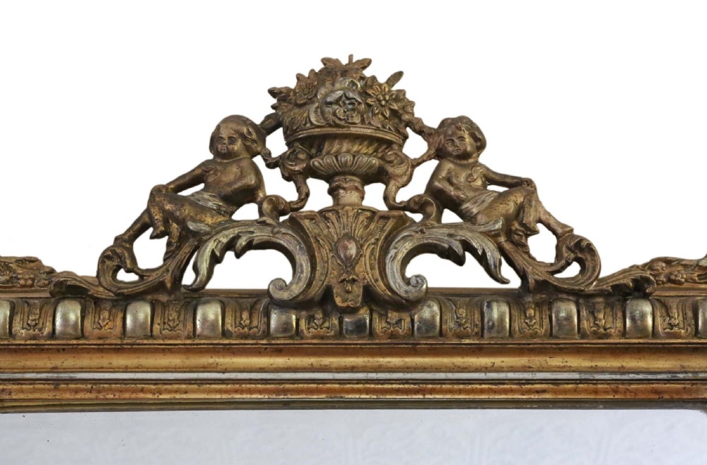 19th  Century gilt overmantle wall mirror  View II