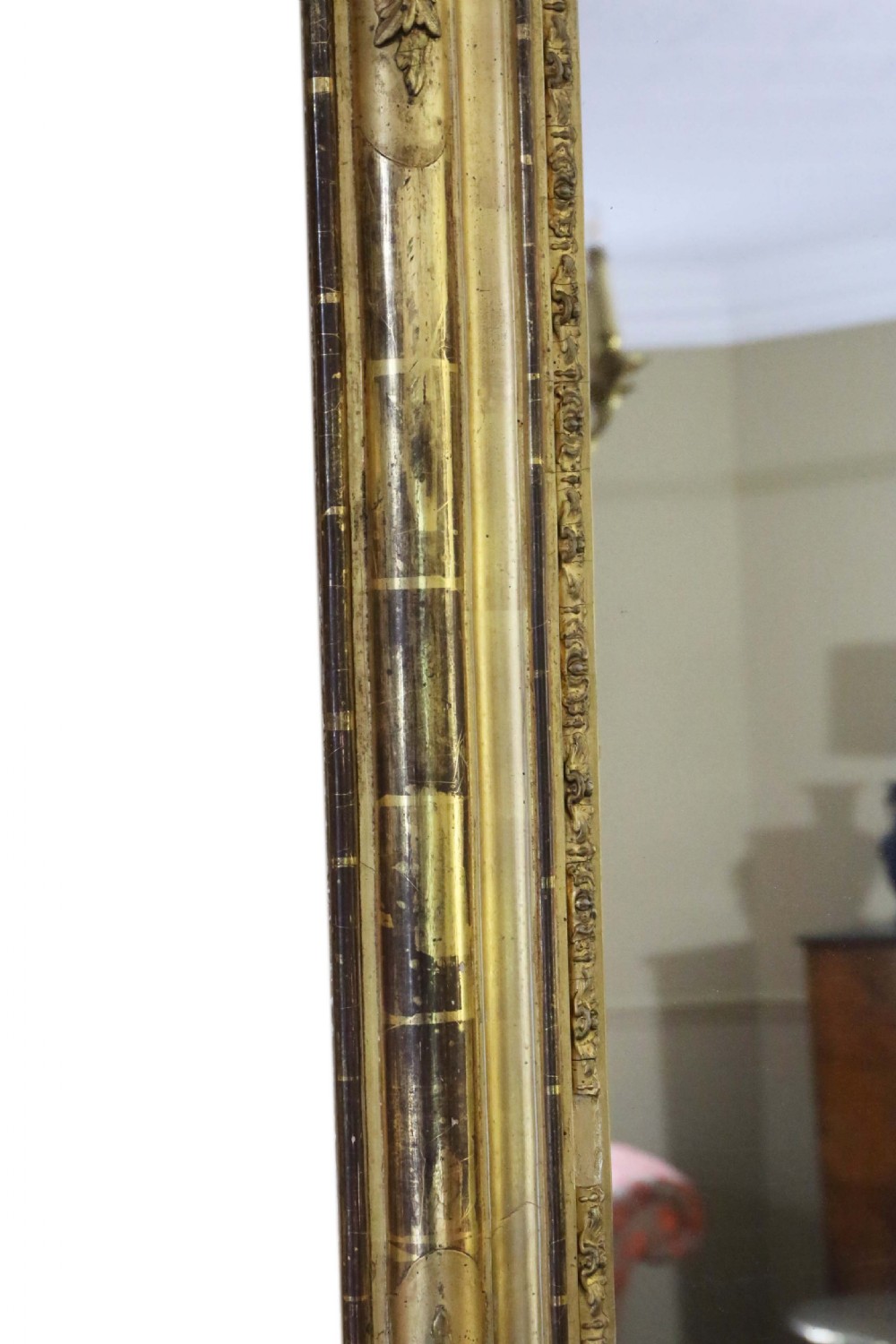 19th Century  gilt overmantle large wall mirror   View VI