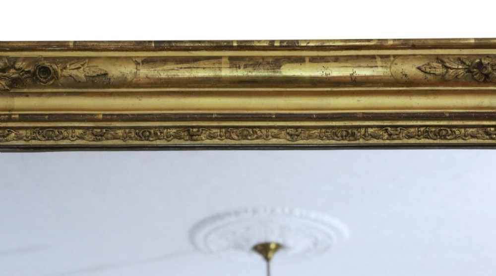 19th Century  gilt overmantle large wall mirror   View VIII