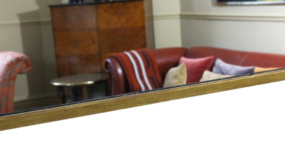 Very large wide gilt overmantle mirror 19th Century View VIII