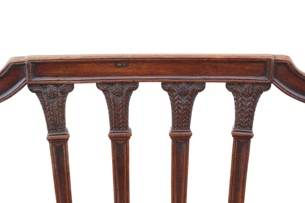 ANTIQUE FINE QUALITY EARLY 19TH CENTURY GEORGIAN MAHOGANY ELBOW CARVER CHAIR View V