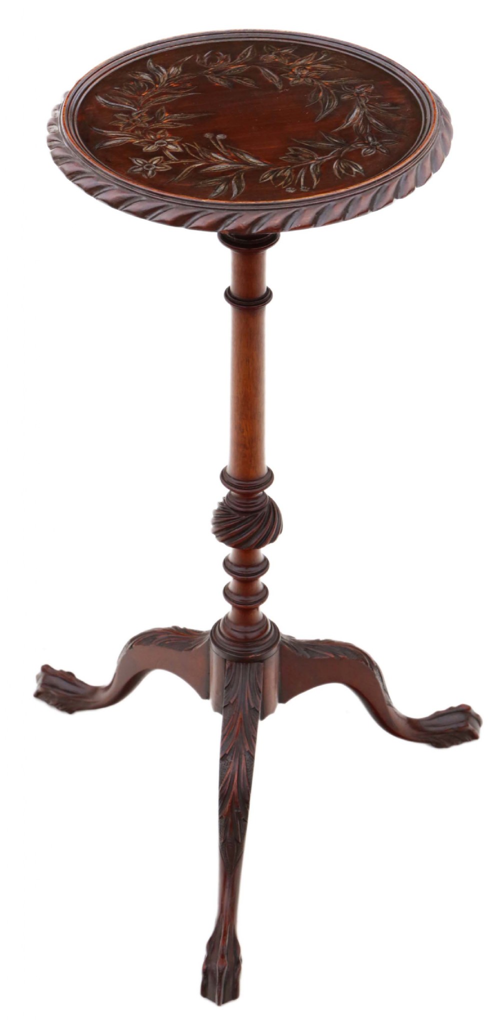 ANTIQUE FINE QUALITY GEORGIAN REVIVAL EDWARDS AND ROBERTS SIDE WINE TABLE C1900 MAHOGANY