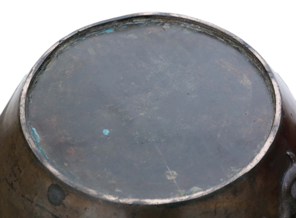 ANTIQUE FINE QUALITY LARGE ORIENTAL JAPANESE BRONZE JARDINIÈRE PLANTER MEIJI PERIOD 19TH CENTURY DRAGON View VI