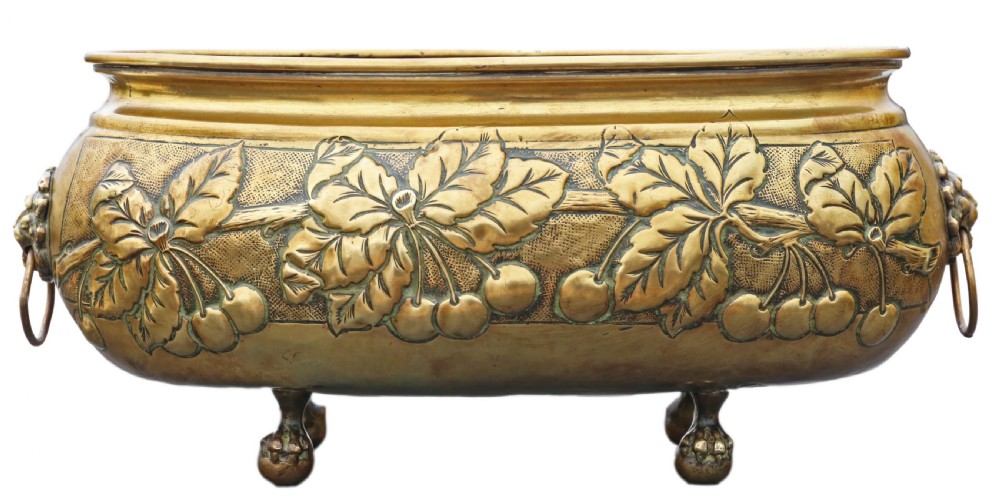 ANTIQUE DUTCH LARGE QUALITY BRASS JARDINIÈRE PLANTER 18TH CENTURY C1790 View II