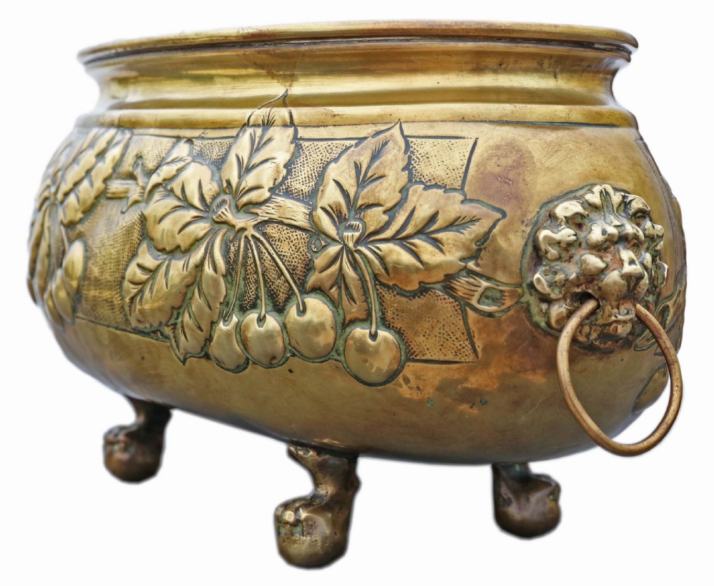 ANTIQUE DUTCH LARGE QUALITY BRASS JARDINIÈRE PLANTER 18TH CENTURY C1790 View IV