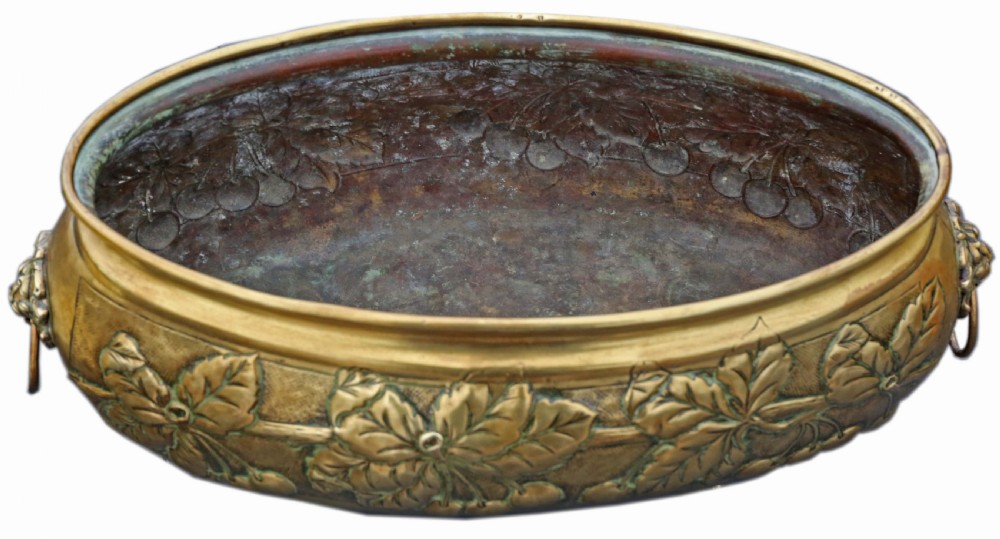 ANTIQUE DUTCH LARGE QUALITY BRASS JARDINIÈRE PLANTER 18TH CENTURY C1790 View VII