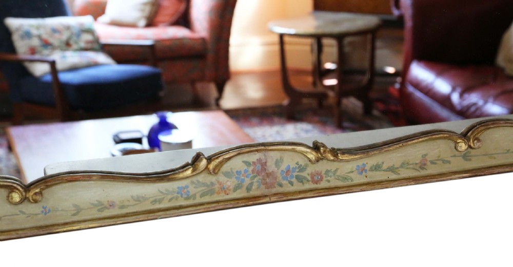 ANTIQUE PAIR OF LARGE QUALITY DECORATED GILT WALL MIRRORS 19TH CENTURY View V