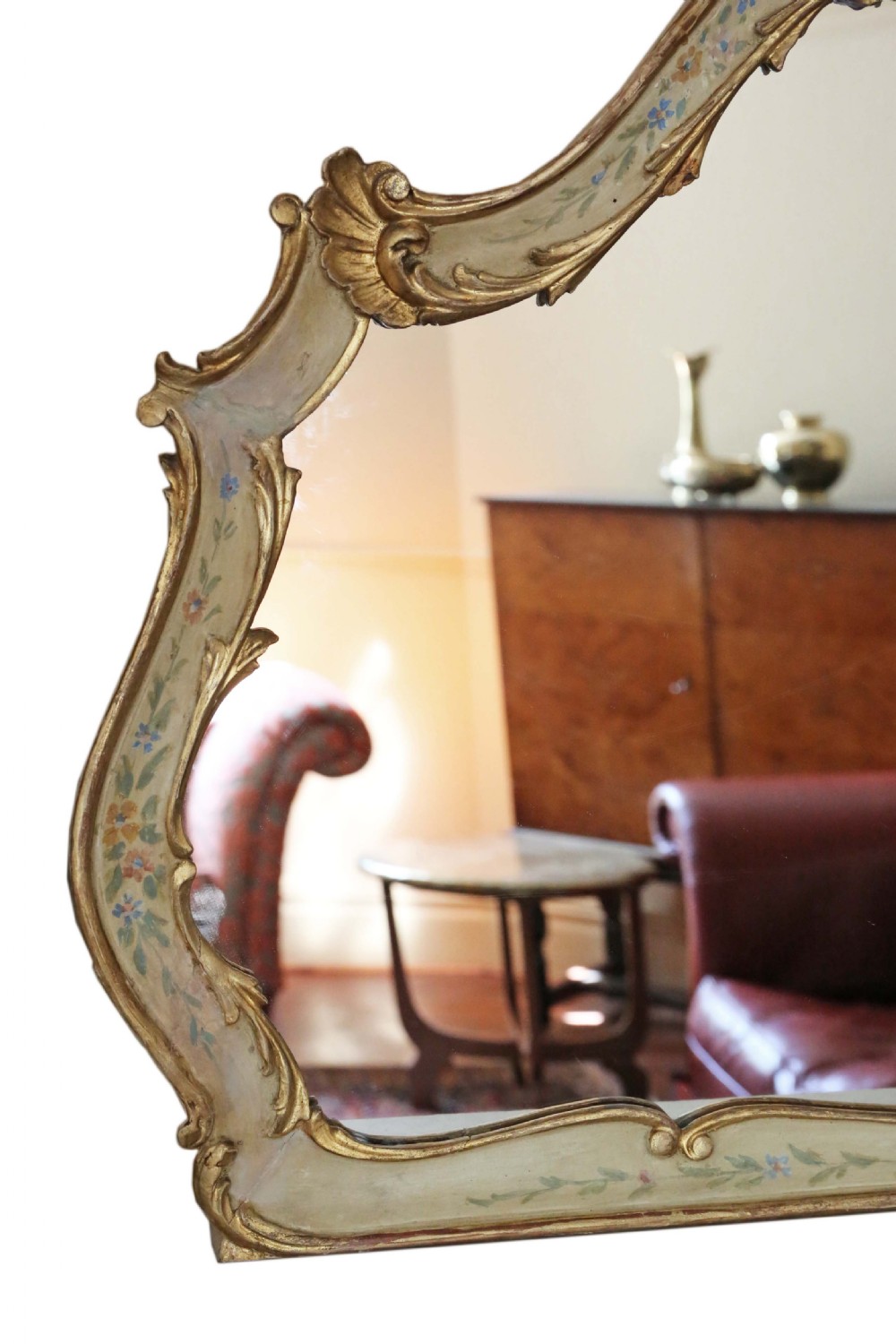 ANTIQUE PAIR OF LARGE QUALITY DECORATED GILT WALL MIRRORS 19TH CENTURY View VII